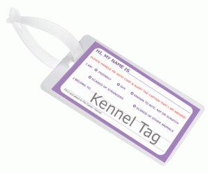 Dog Kennel Name Tag