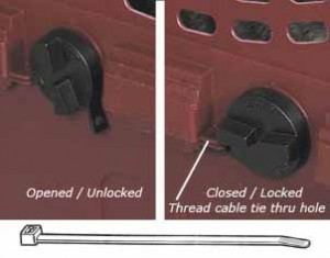 Cable tie Dial Latch in Lock