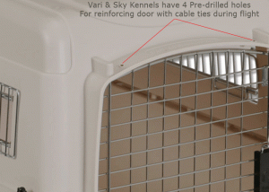 Cable Tie holes around kennel door