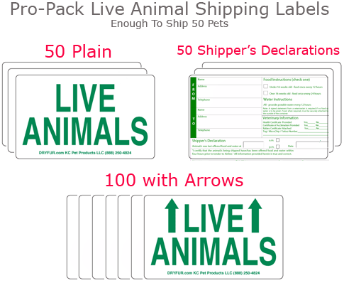 Live Animal Label 50 pack