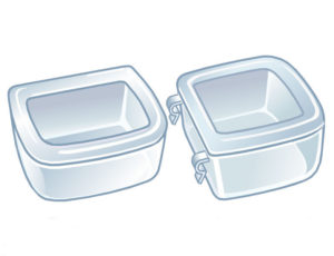 pet carrier food water cups